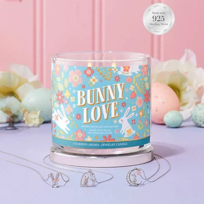 Velykinė žvakė su papuošalais Bunny Love karoliai Charmed Aroma