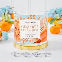 Charmed Aroma świeca z biżuterią 12 oz 340 g pierścionek - Orange Creamsicle
