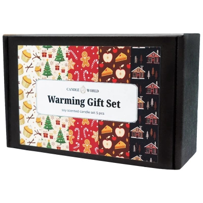 Candle World holiday gift set Warming soy scented candles 5x10g