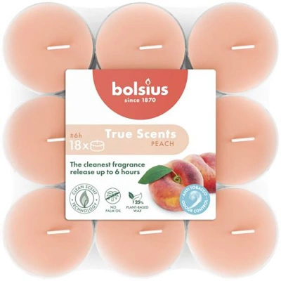 Bolsius True Scents porta tealight profumati 18 pezzi - Pesca