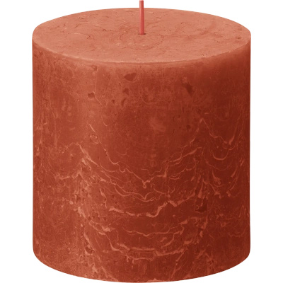 Bolsius rustic trunk candle pillar Rustic Shine 100/100 mm 10 cm - Earthy Orange