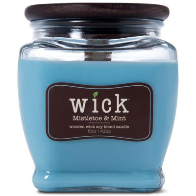 Candela di soia profumata stoppino di legno Colonial Candle Wick - Mistletoe Mint