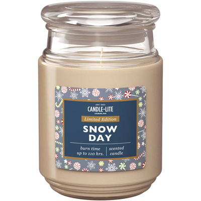 Candela profumata invernale grande in vetro Snow Day Candle-lite 510 g