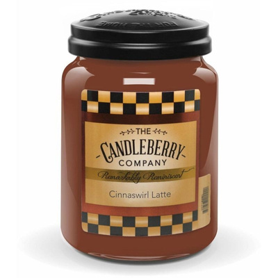 Candleberry duża świeca zapachowa w szkle 570 g - Cinnaswirl Latte™