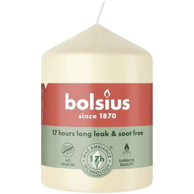 Bolsius candela a colonna non profumata 80/58 mm Essentials - Soft Pearl