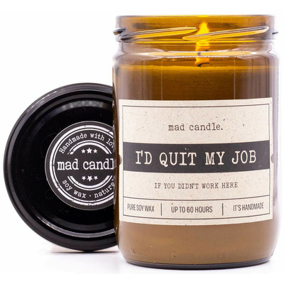 Подарочная свеча соя ароматный Mad Candle 360 гр - I´d Quit My Job