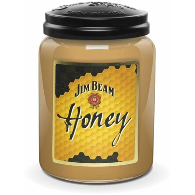 Candleberry Jim Beam veľká vonná sviečka v skle 570 g - Jim Beam Honey®