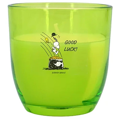 Peanuts Snoopy vela perfumada vidrio Good Luck 100g buena suerte