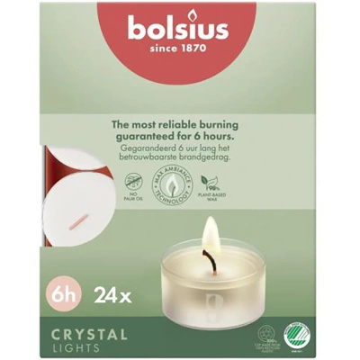 Bolsius oparfymerade värmeljus polykarbonatlåda 24 stycken brinntid 6 timmar
