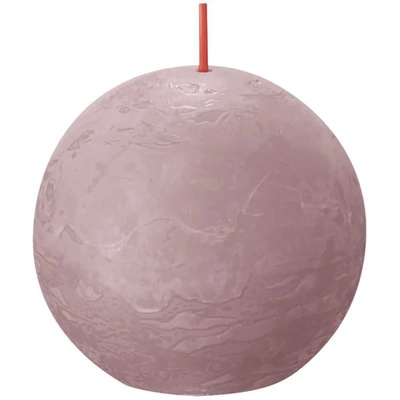 Bolsius rustic round ball solid candle Rustic Shine 76 mm - Powder Ash Rose