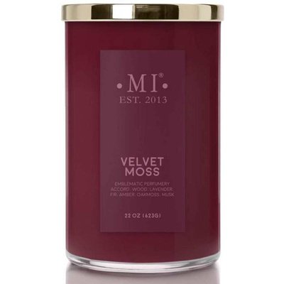 Colonial Candle Sophisticated Candela profumata alla soia da uomo in vetro 22 oz 623 g - Velvet Moss