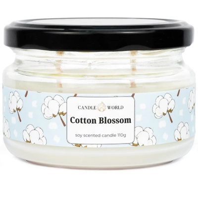 Candle World potje soja geurkaars Cotton Blossom 110 g Katoen