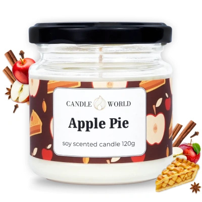 Candle World sojová vonná svíčka sklenice Apple Pie 120 g Jablečný koláč