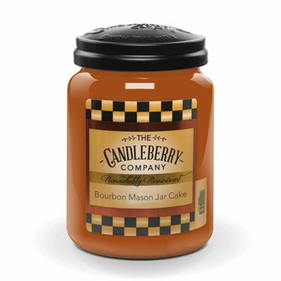 Candleberry velká vonná svíčka ve skle 570 g - Bourbon Mason Jar Cake