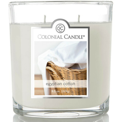 Soy scented candle in glass 2 wicks Colonial Candle 269 g - Egyptian Cotton