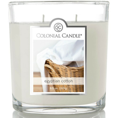 Ароматическая свеча соевая с 2 фитилями в стакане Colonial Candle 269 g - Хлопок Egyptian Cotton