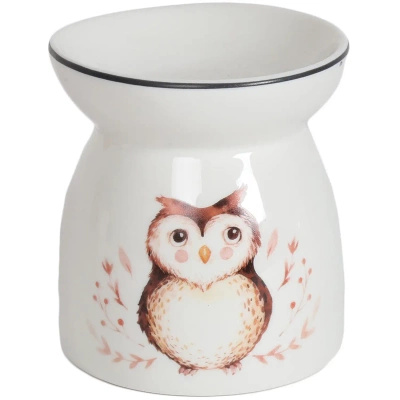 Keramický voskový krb pro podzimní sovu Woodbridge Owl 11 cm