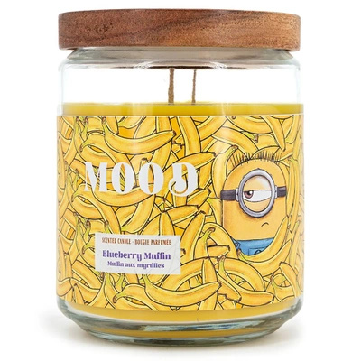 Grande bougie parfumée en verre berry cupcakes Mood Blueberry Muffin Minions 510 g