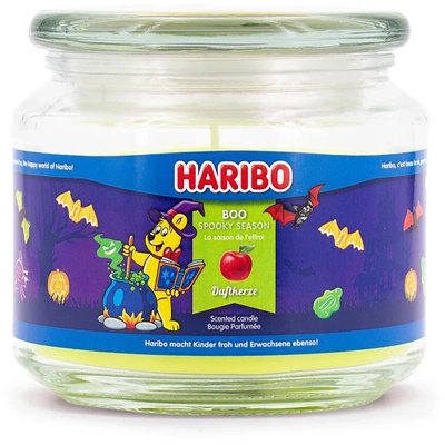 Haribo vonná svíčka ve skle Boo jablečné želé Halloween 300 g