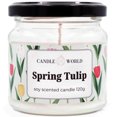 Candle World soy scented candle jar Spring Tulip 120 g Tulip