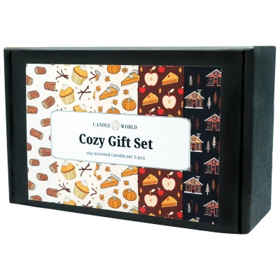 Candle World darčeková sada Cozy sójové vonné sviečky 5x20g