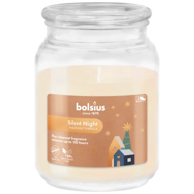 Bolsius sklenice na vonnou svíčku Silent Night 135x100 mm lískový oříšek vanilka