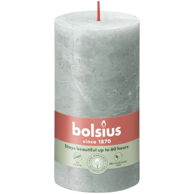 Bolsius trunk solid candle rustic post Rustic Shine 130/68 mm 13 cm - Jade Green Jade Green