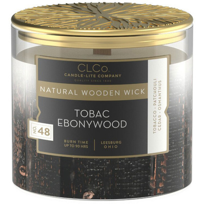 Vonná sviečka s dreveným knôtom Tobac Ebonywood Candle-lite