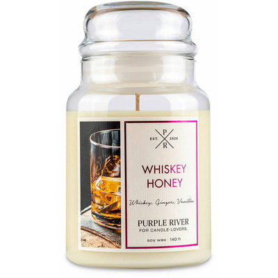 Soy scented candle Whiskey Honey Purple River 623 g