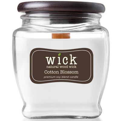 Bougie de soja parfumée Colonial Candle Wick mèche en bois 15 oz 425 g - Cotton Blossom
