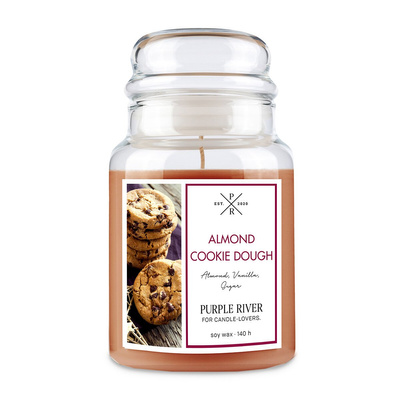 Sojová vonná svíčka ve skle mandlové sušenky Almond Cookie Dough Purple River 623 g