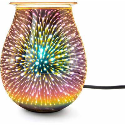 Brûleur de cire électrique parfumé argent lampe de nuit éclairage LED 3D supplémentaire Jupiter Candle Brothers