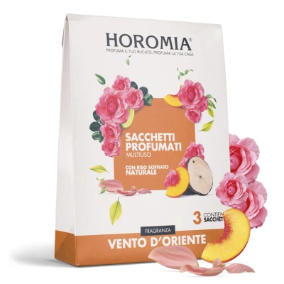 Set med doftpåsar till garderoben Italienska premium Vento d'oriente Horomia 3 st. x 12 g