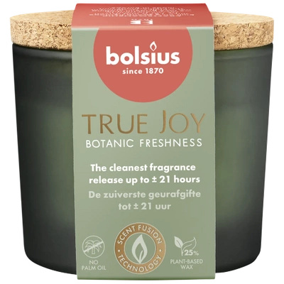 Bolsius True Joy medium glazen geurkaars 66/83 mm - Botanic Freshness