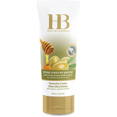 Crema con olio d'oliva e miele per la cura del corpo con minerali del Mar Morto 180 ml Health & Beauty