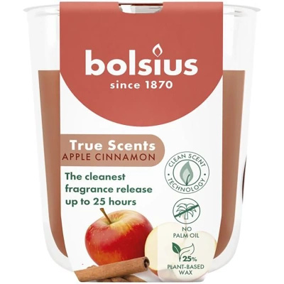 Bolsius True Scents 80/73 mm glazen geurkaars - Apple & Cinnamon Apple & Cinnamon