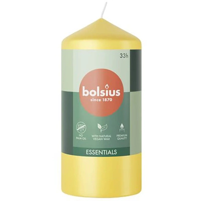 Bolsius oparfymerat blockljus 120/58 mm Essentials - Sunny Yellow