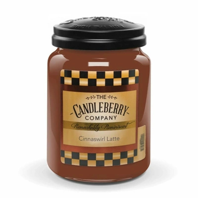 Grande bougie parfumée Candleberry dans un verre 570 g - Cinnaswirl Latte™