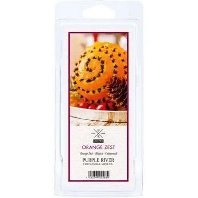 Orange Zest Purple River Cera di soia profumata per caminetto arancia e cannella 50 g