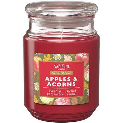 Grande bougie parfumée pomme en verre Apples Acorns Candle-lite 510 g