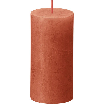 Bolsius rustic trunk candle post Rustic Shine 100/50 mm 10 cm - Earthy Orange Earthy Orange