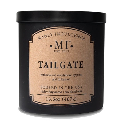 Sójová sviečka s vôňou pre mužov les Tailgate Colonial Candle 467 g