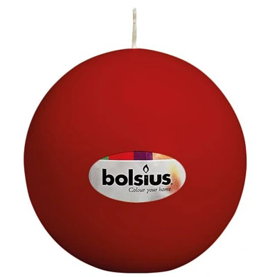 Bolsius bekvapė gabalinė žvakė rutulys 70 mm - bordo spalvos