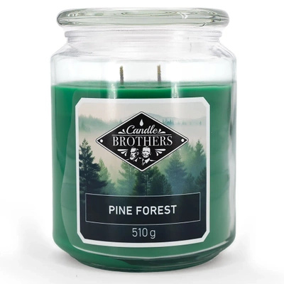 Grote bosgeurkaars in glas Pine Forest Candle Brothers 510 g