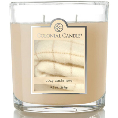 Soju kvapo žvakė stiklinėje su 2 dagčiais Colonial Candle 269 g - Kašmyras Cozy Cashmere