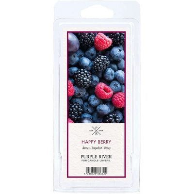 Cire parfumée de soja pour brûle-parfum fruits des bois Happy Berry Purple River 50 g