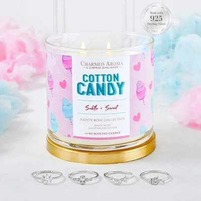 Charmed Aroma jewelry candle 12 oz 340 g Ring - Cotton candy