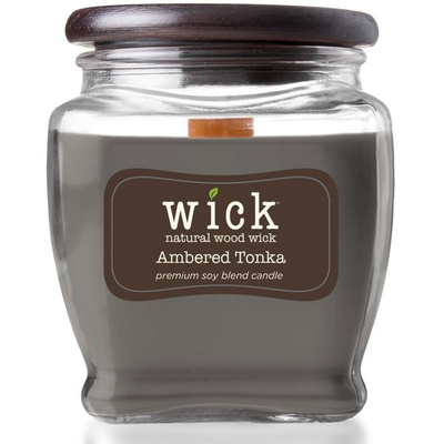 Sojų kvapo žvakė medinė dagtis Colonial Candle Wick - Ambered Tonka