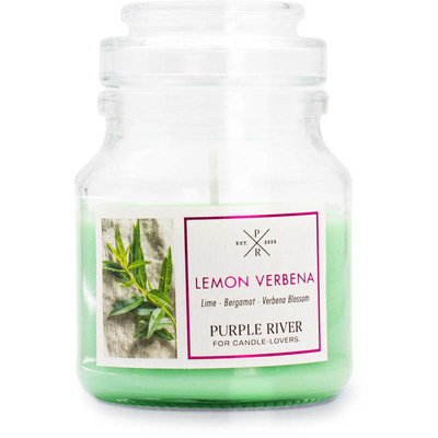 Sojowa świeca zapachowa w szkle cytryna werbena Lemon Verbena Purple River 113 g