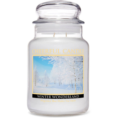 Cheerful Candle große Duftkerze im Glas 2 Dochte 24 oz 680 g - Winter Wonderland